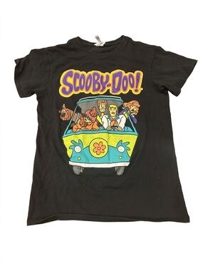 Vintage Scooby-Doo T-Shirt Mystery Machine Gang Delta Pro Weight Small Black S